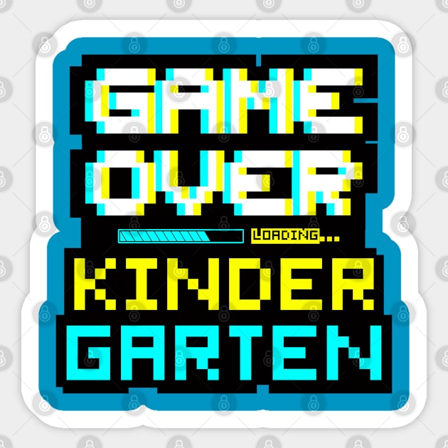 Back to School - Game Over - Kindergarten Sticker by Design By Leo